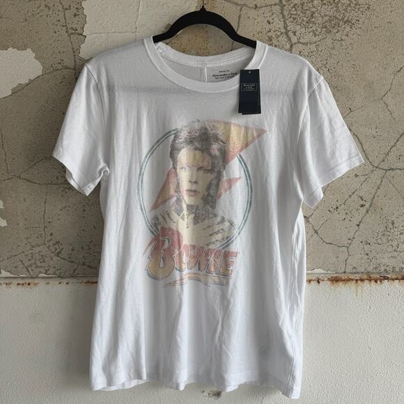 Abercrombie T Shirt David Bowie Ziggy Stardust Retro Graphic Tee Rock A&F NWT M - Picture 1 of 4
